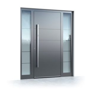 Modern Design Decorative Exterior Entrance Front Main Stainless Steel Security Door Metal Front Pivot Entry Doors Residential
