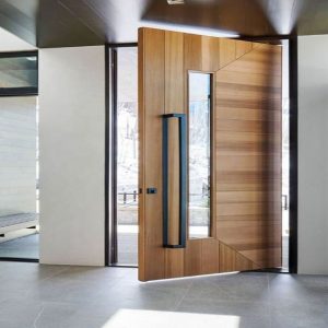 Modern Design Decorative Exterior Entrance Front Main Stainless Steel Security Door Metal Front Pivot Entry Doors Residential