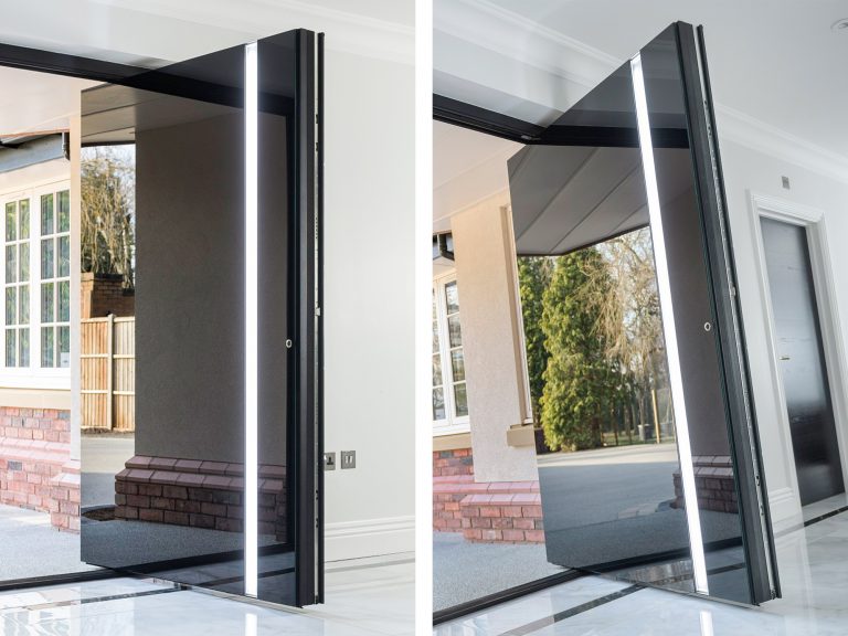 Crafted from high-quality stainless steel and sleek black laminated glass, our mirror doors exude elegance and durability. The unique composition of our doors ensures that they not only reflect light beautifully but also withstand the test of time, making them a long-lasting investment for your space.